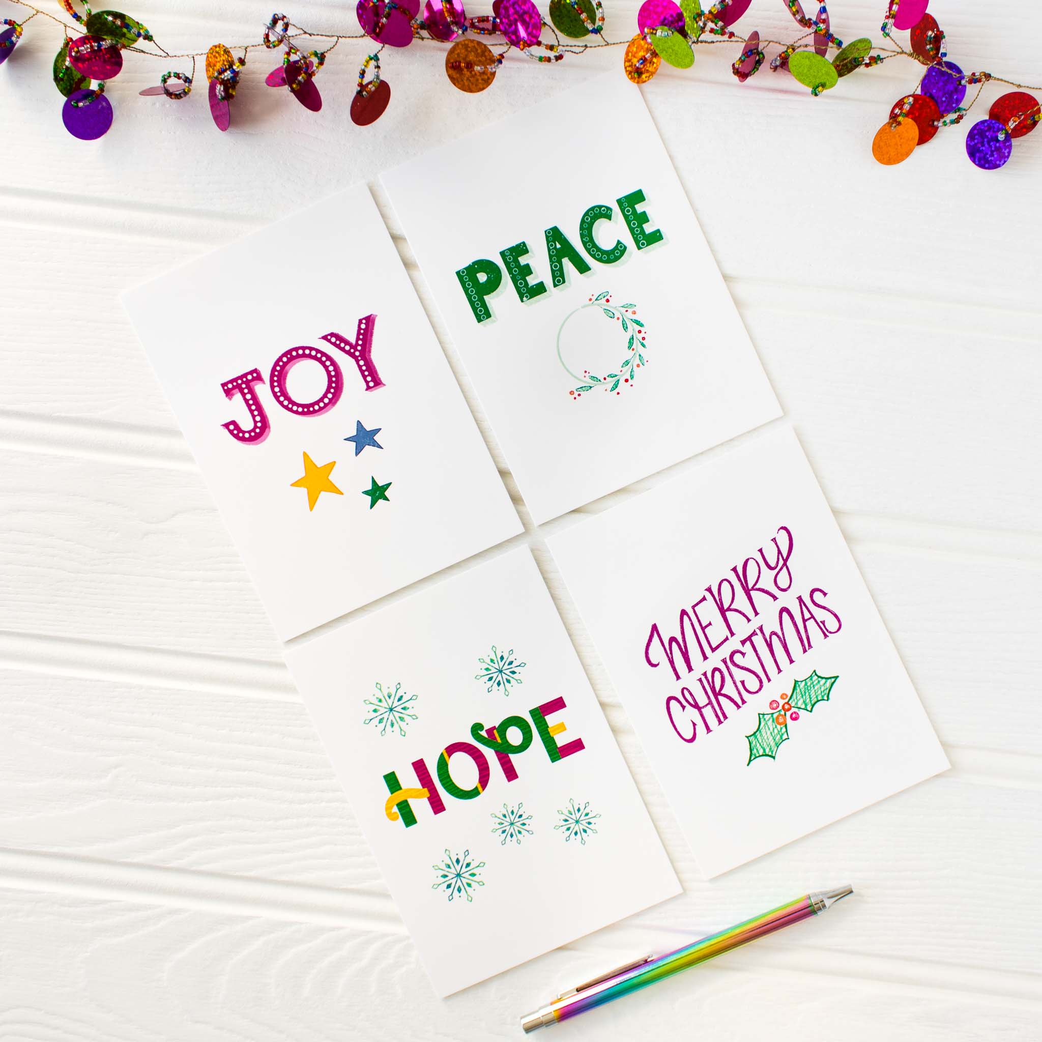 Bright Words Bible Verse Christmas Card Pack