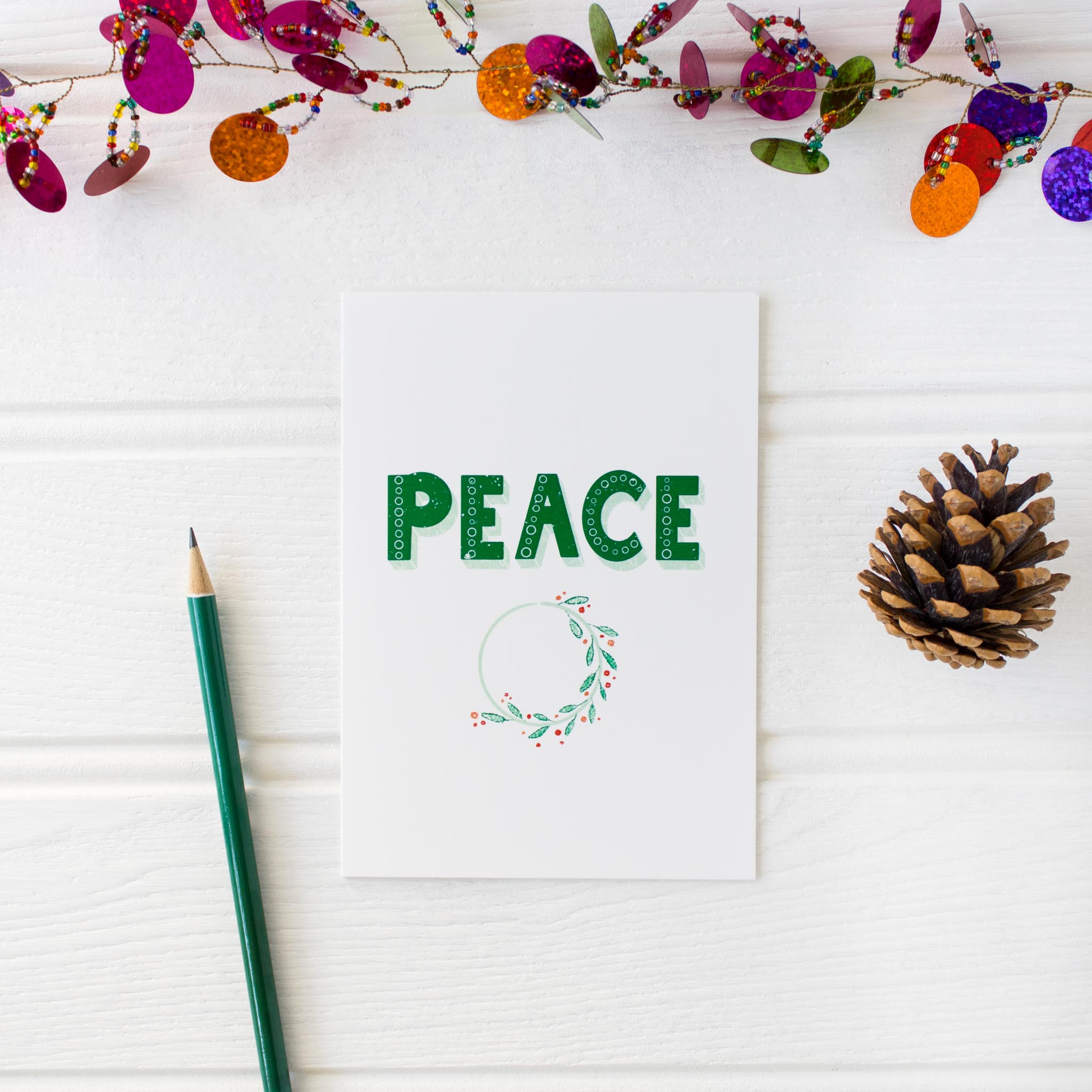 Bright Words Bible Verse Christmas Card - Peace