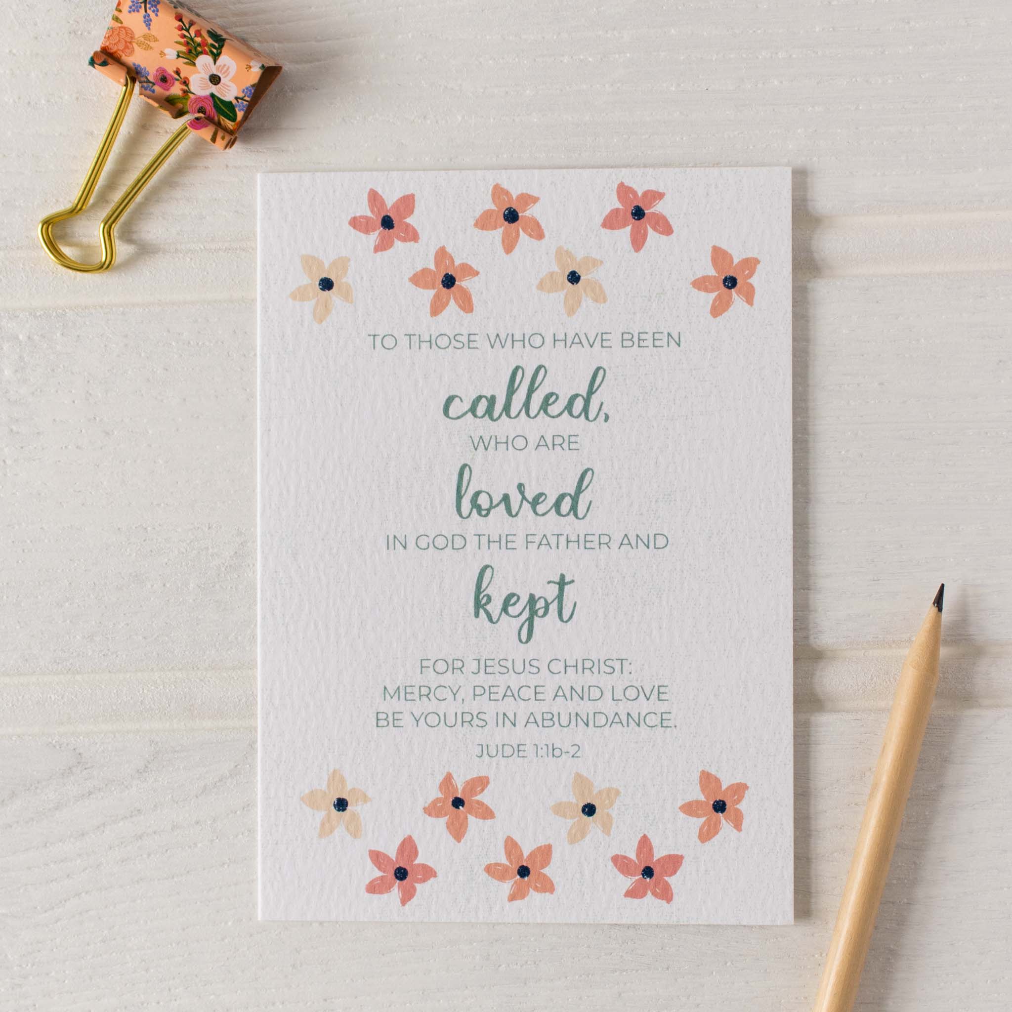 Called, Loved and Kept Card - Jude 1:1-2