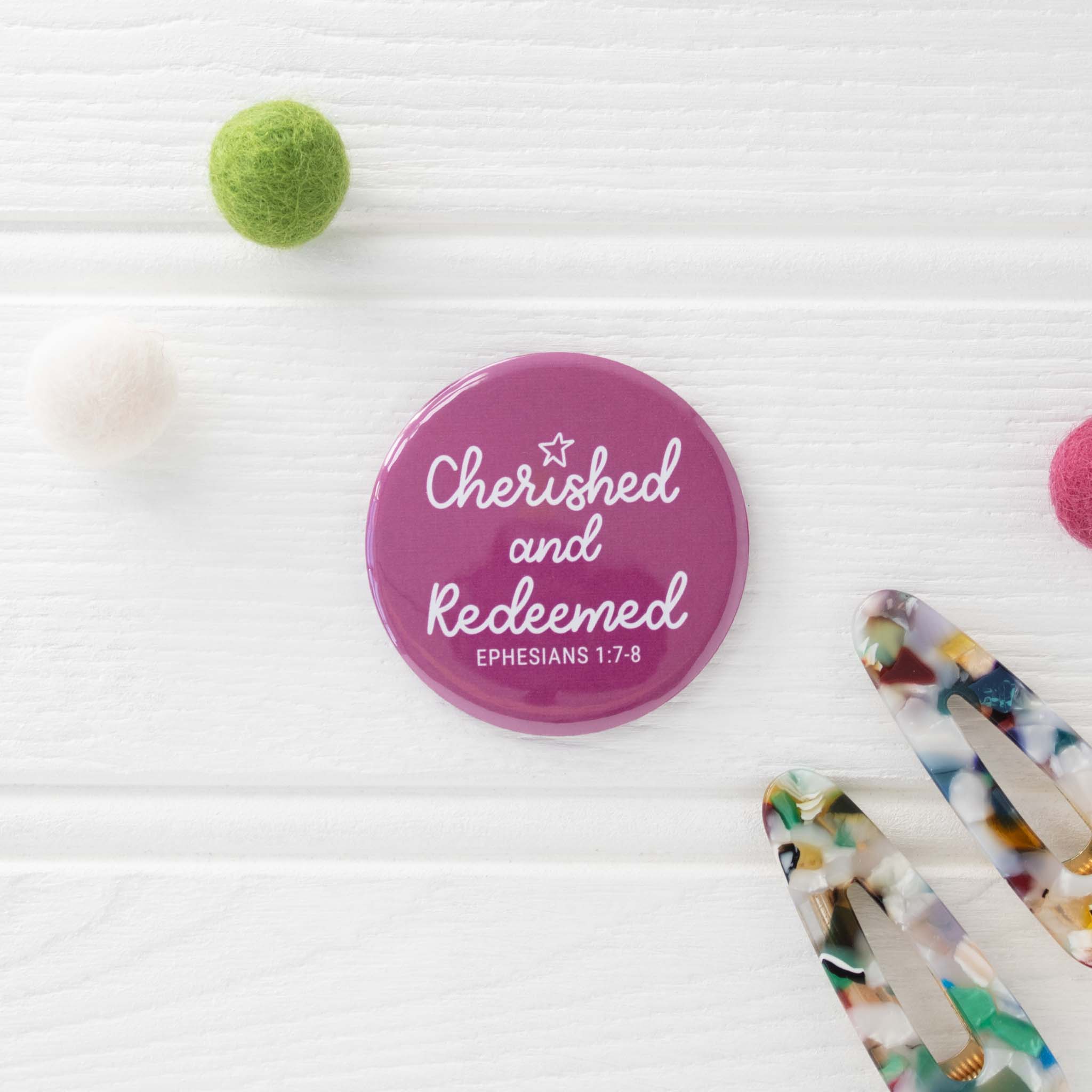 Cherished and Redeemed Pocket Mirror from By the Brook Creations