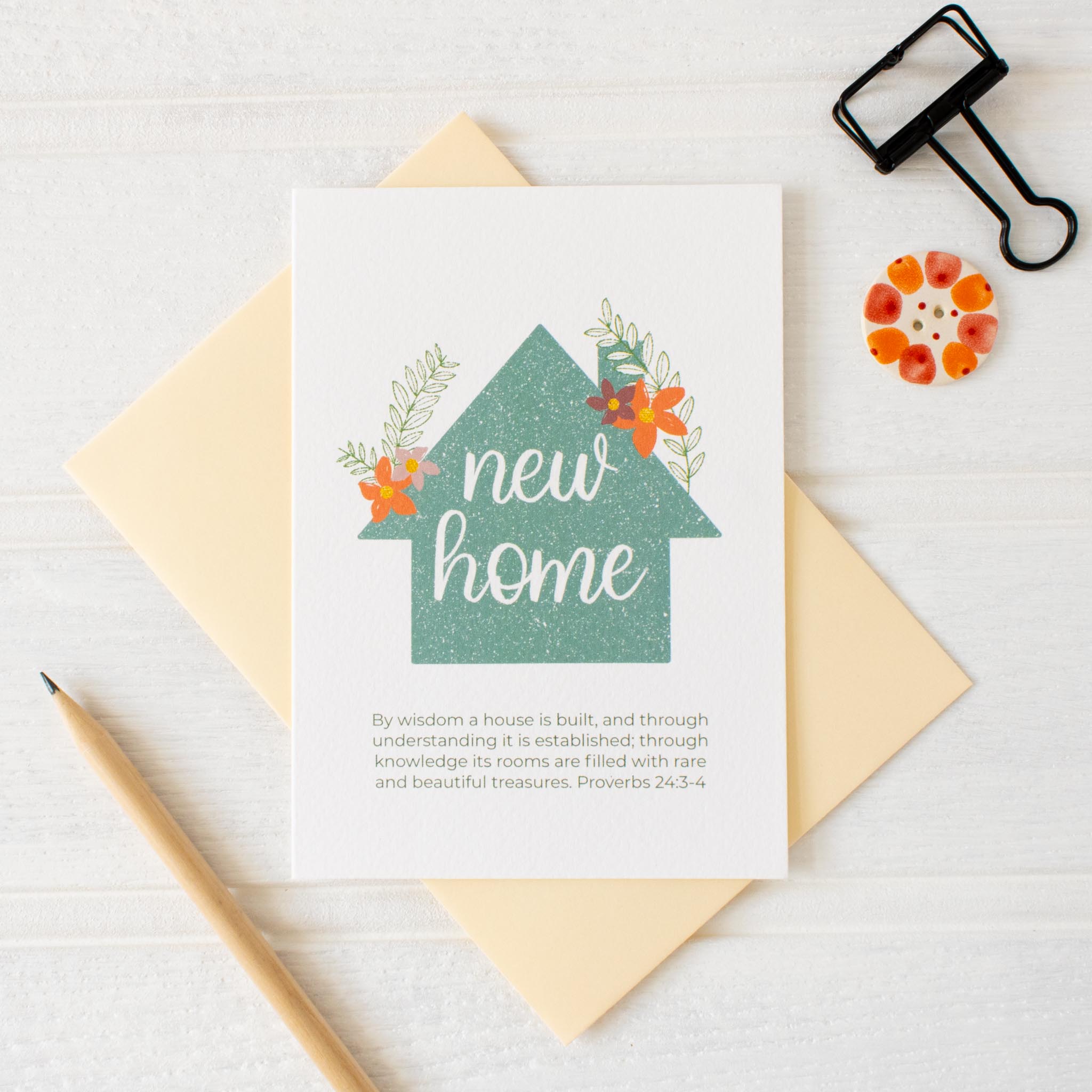 Christian New Home Card with envelope