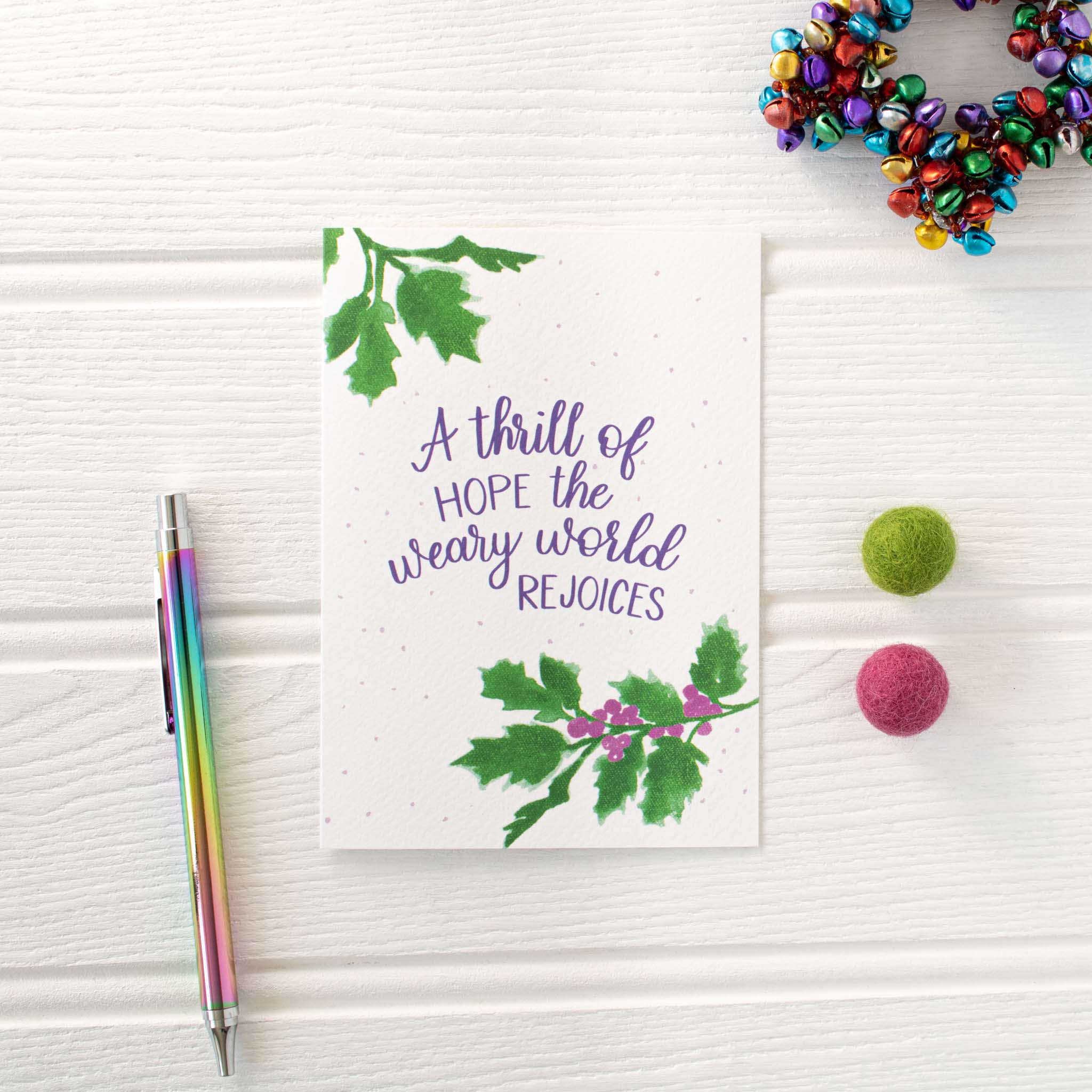 Christmas Carol Christmas Cards A Thrill of Hope from By the Brook Creations