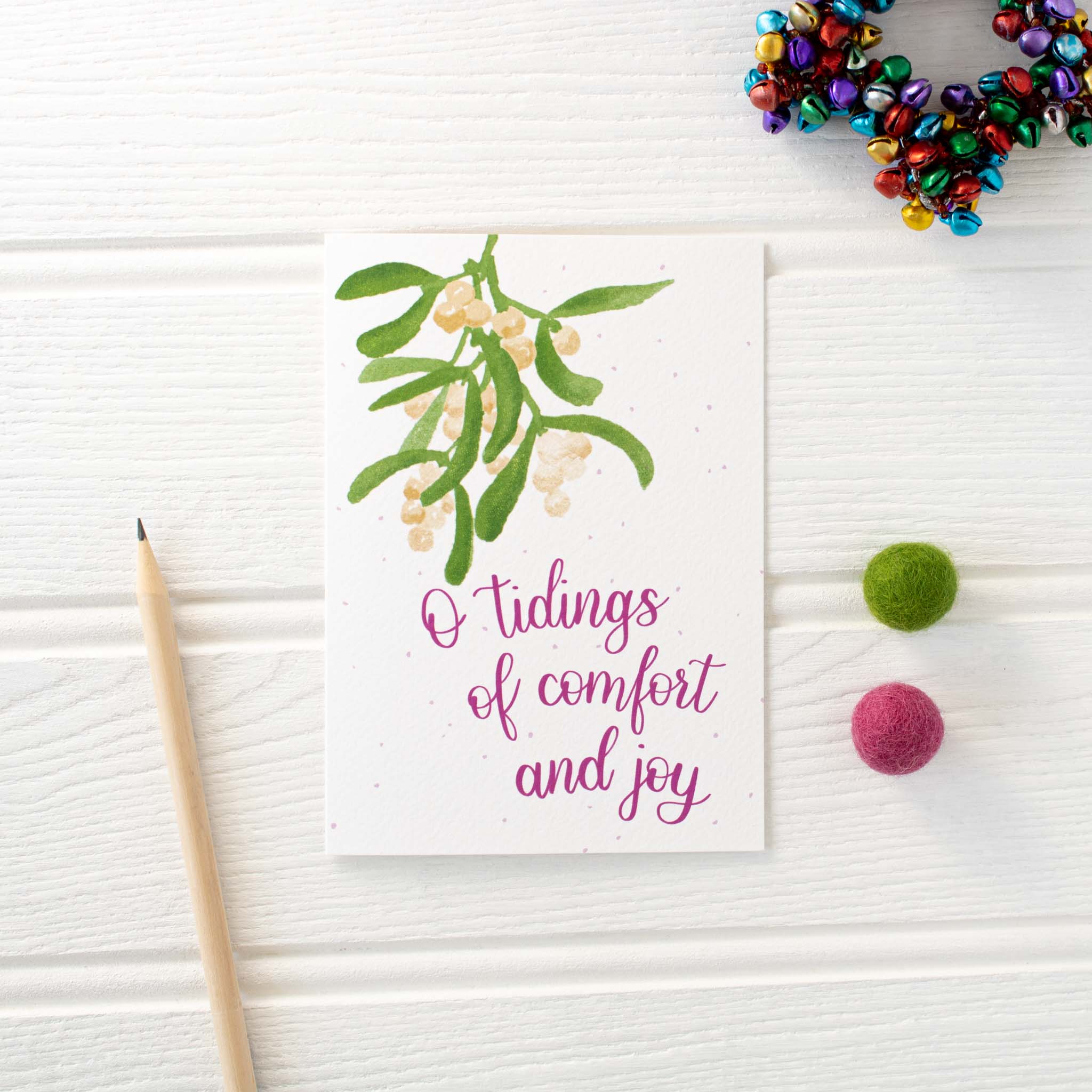 Christmas Carol Christmas Cards O Tidings of Comfort and Joy from By the Brook Creations