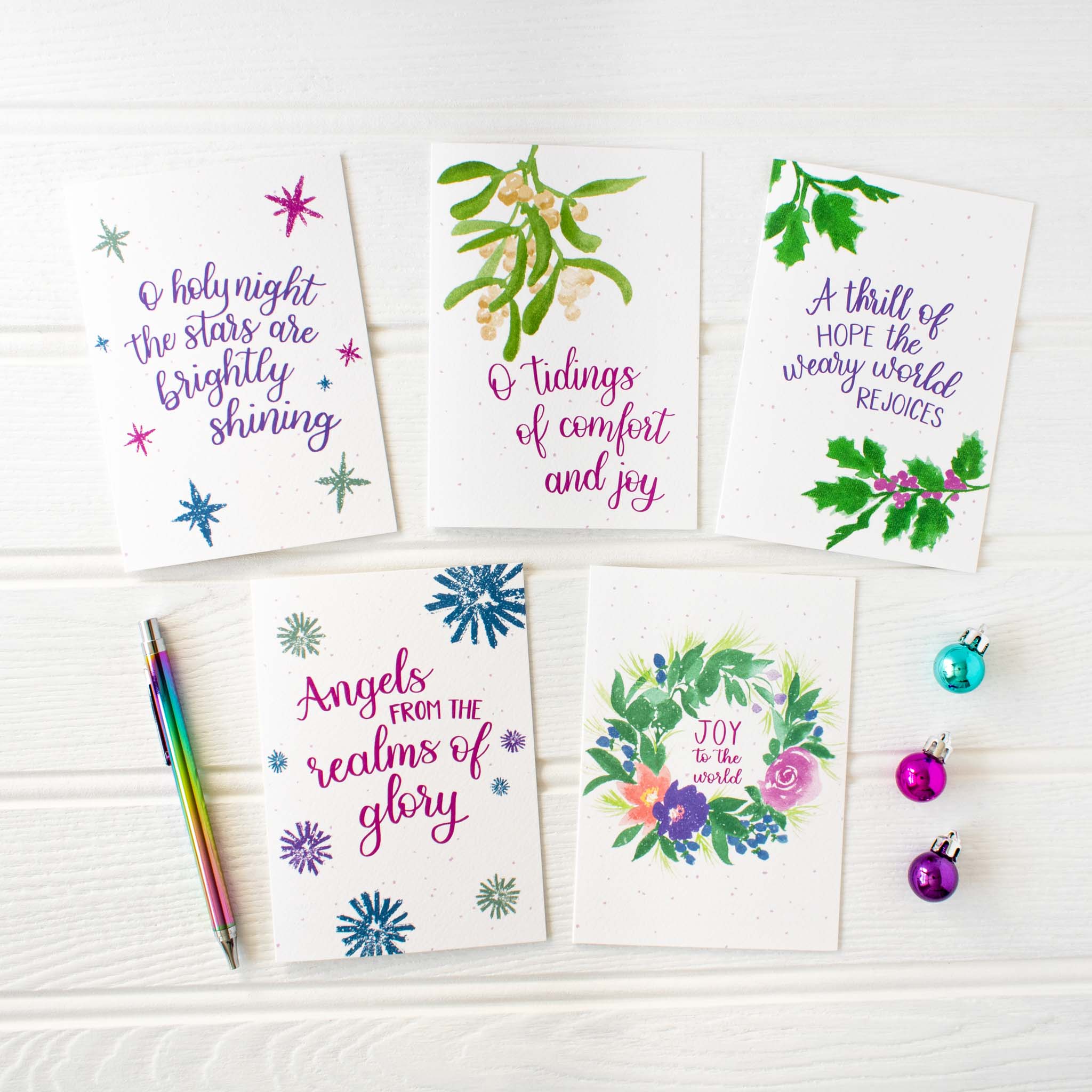 Christmas Carol Christmas Cards from By the Brook Creations