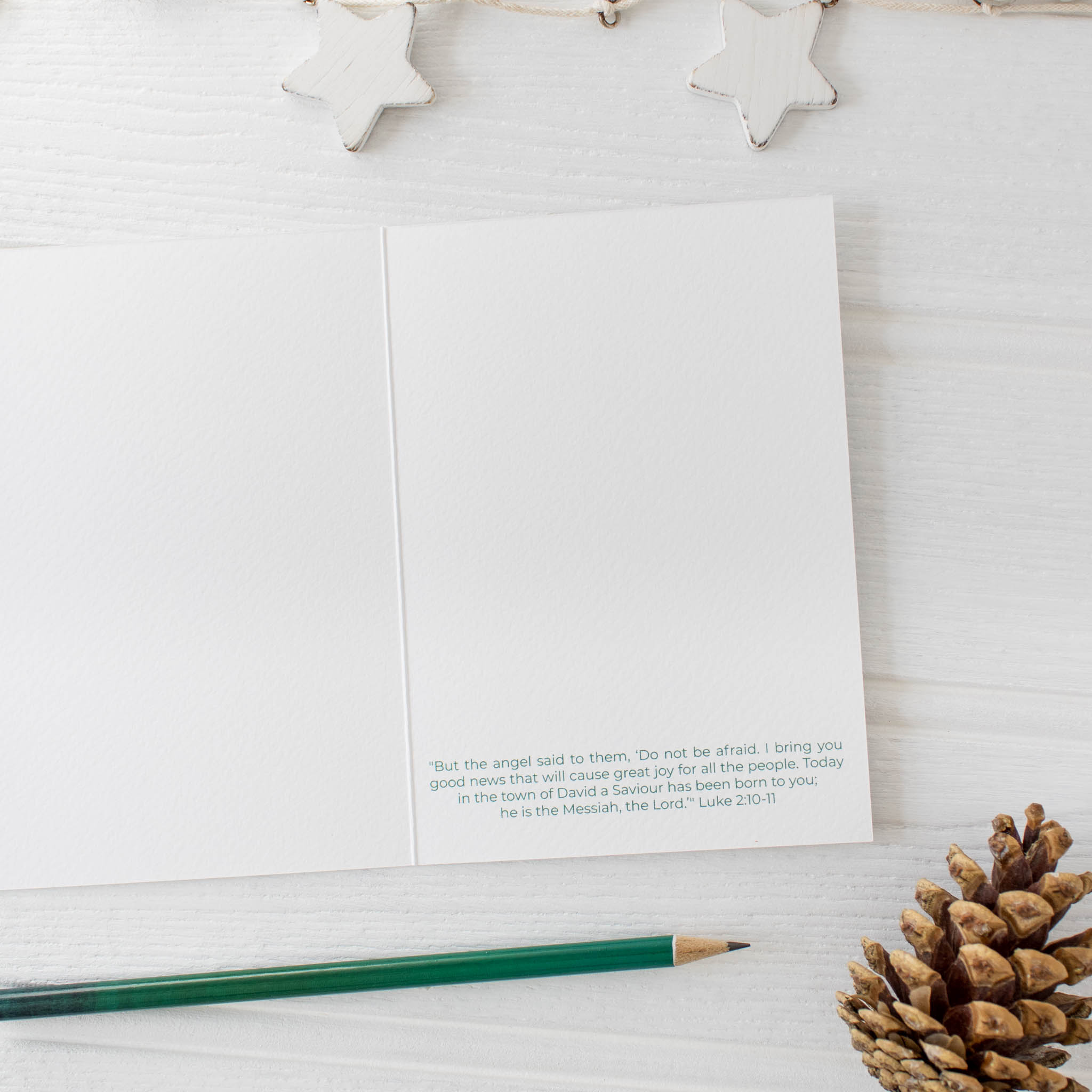 Comfort and Joy Bible Verse Christmas Card inside from By the Brook Creations