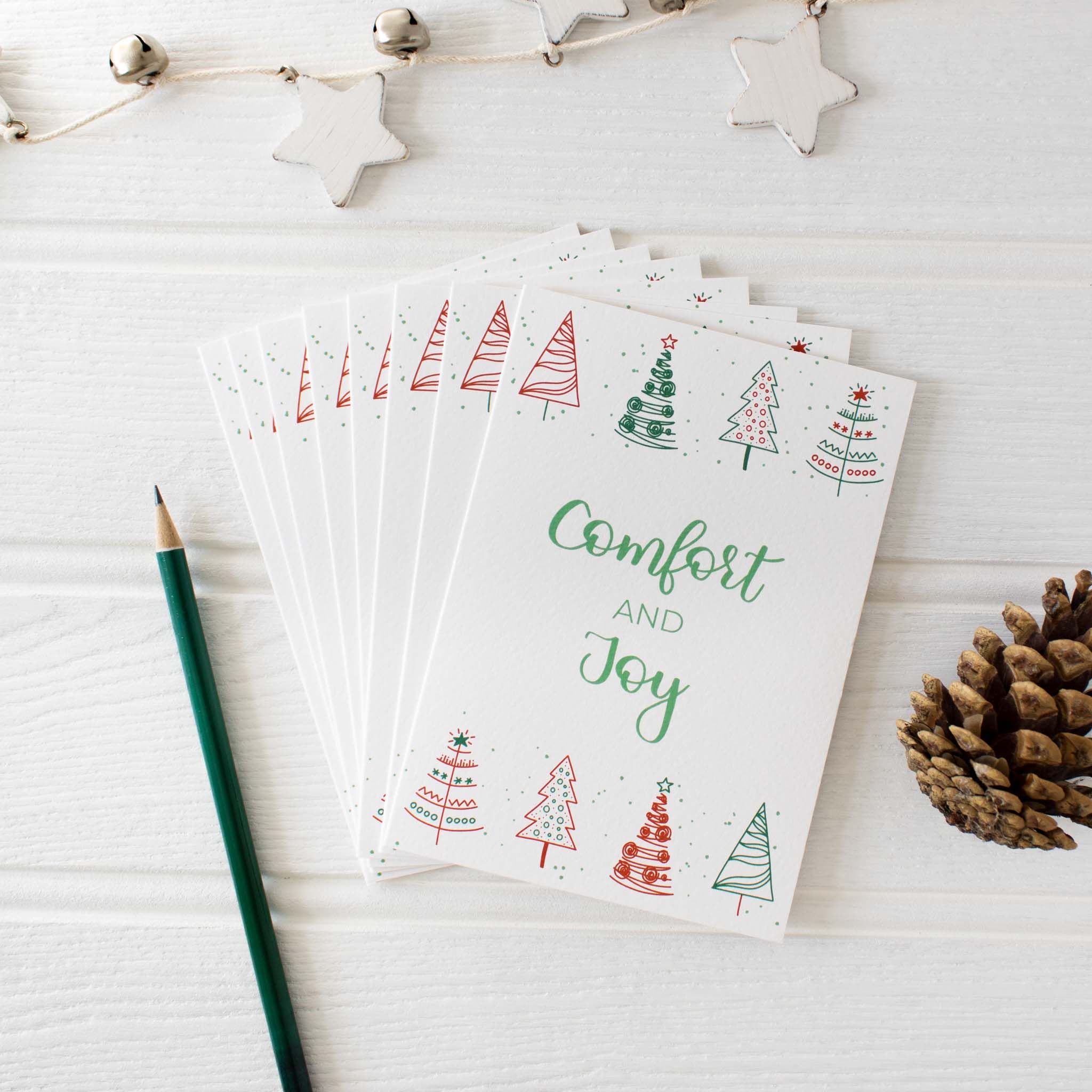 Comfort and Joy Bible Verse Christmas Card Pack from By the Brook Creations