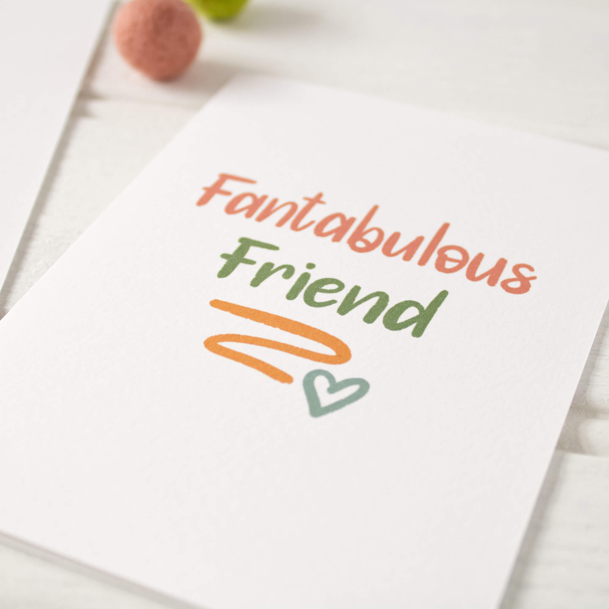 Fantabulous friend friendship card closeup