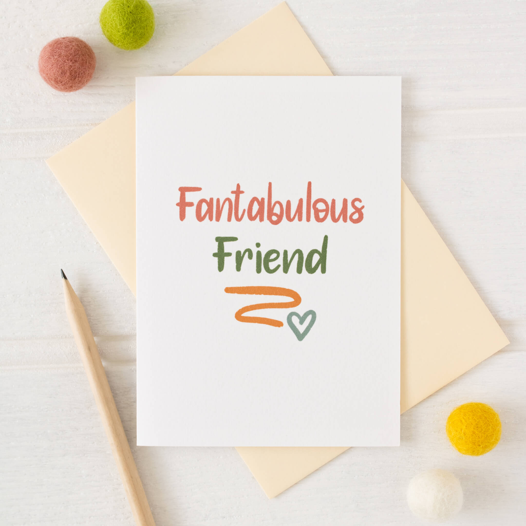 Fantabulous friend friendship card with envelope