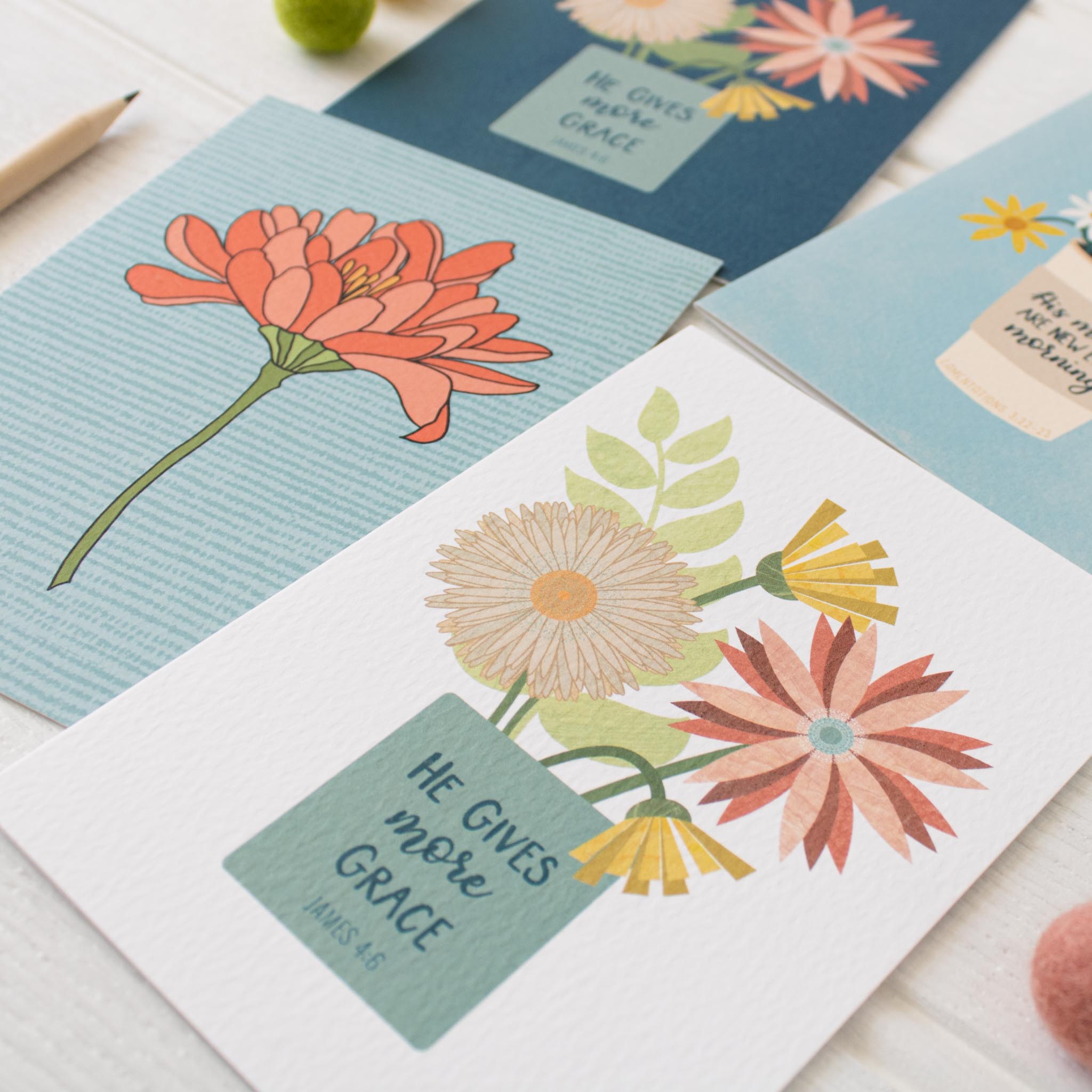 Floral Cards Closeup