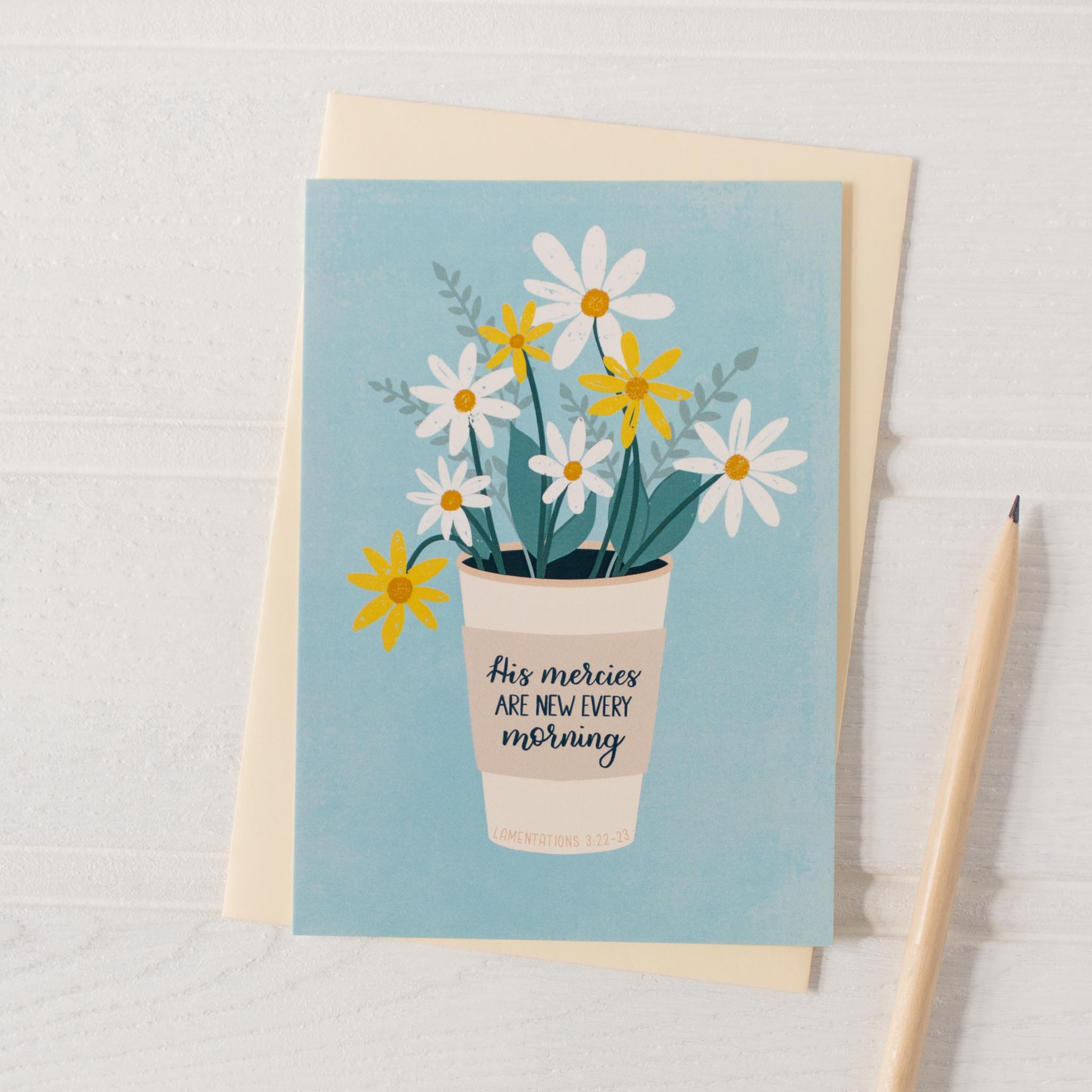 Floral postcards with envelope