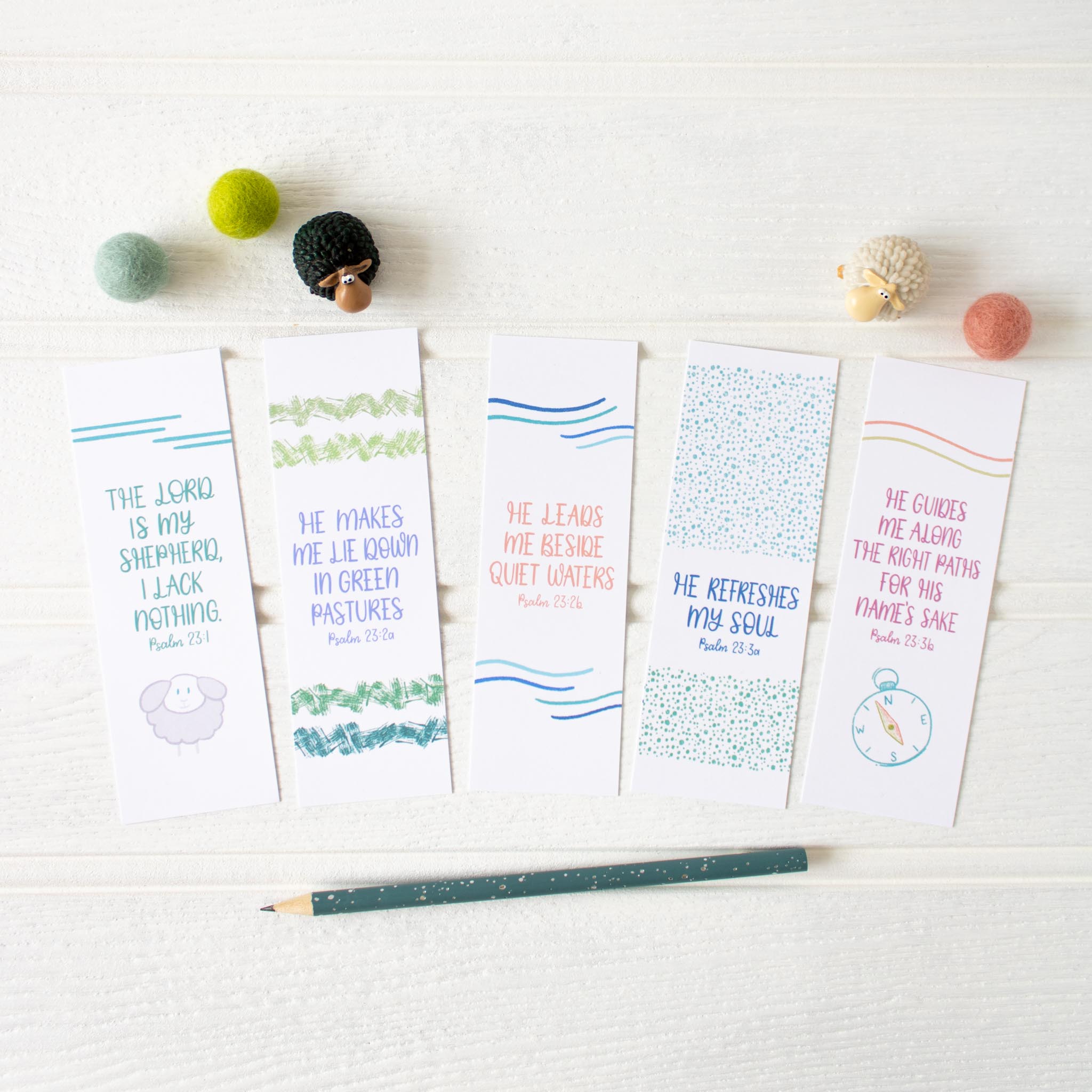 God Sustains Us Bible Verse Bookmark Set from By the Brook Creations