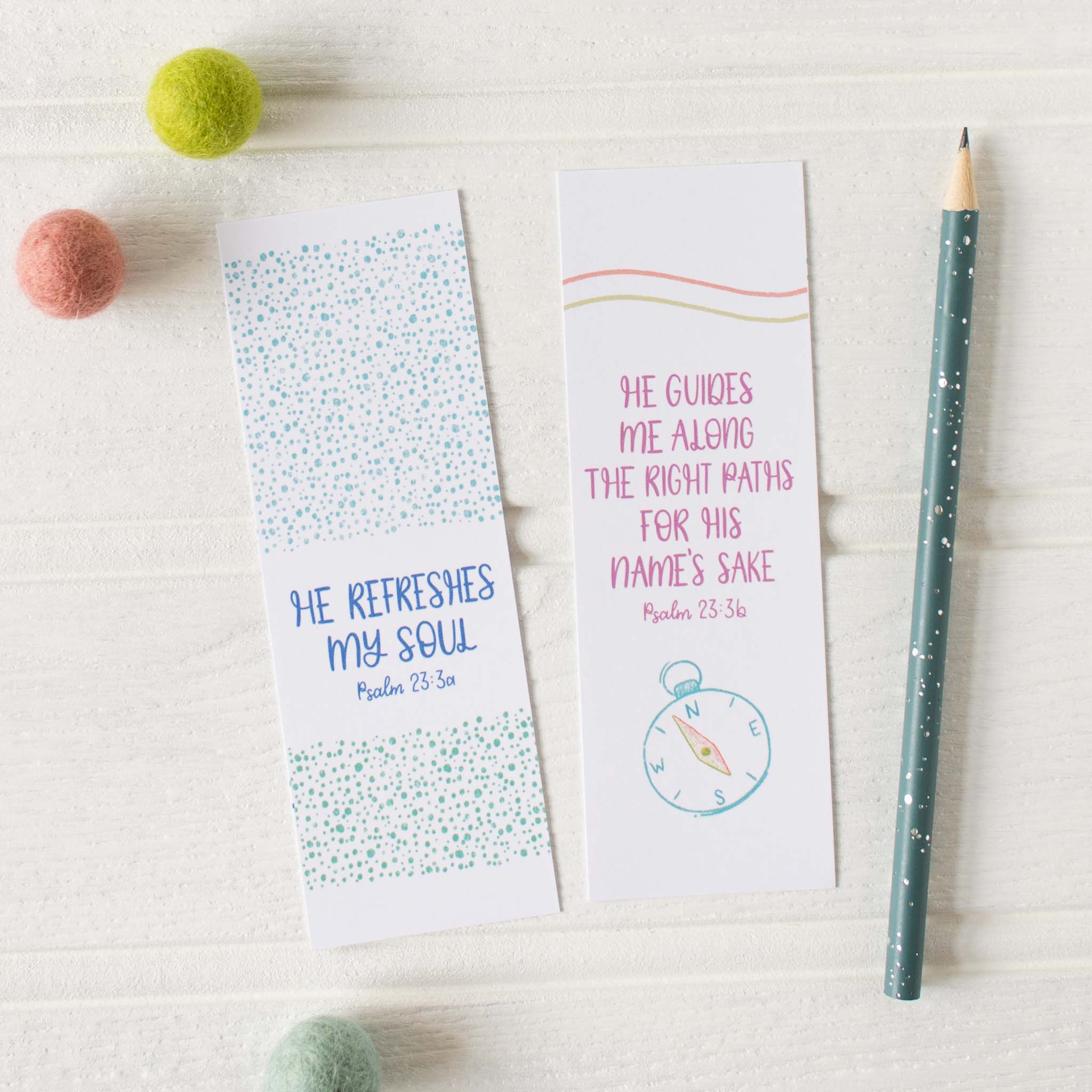God Sustains Us Bible Verse Bookmarks from By the Brook Creations