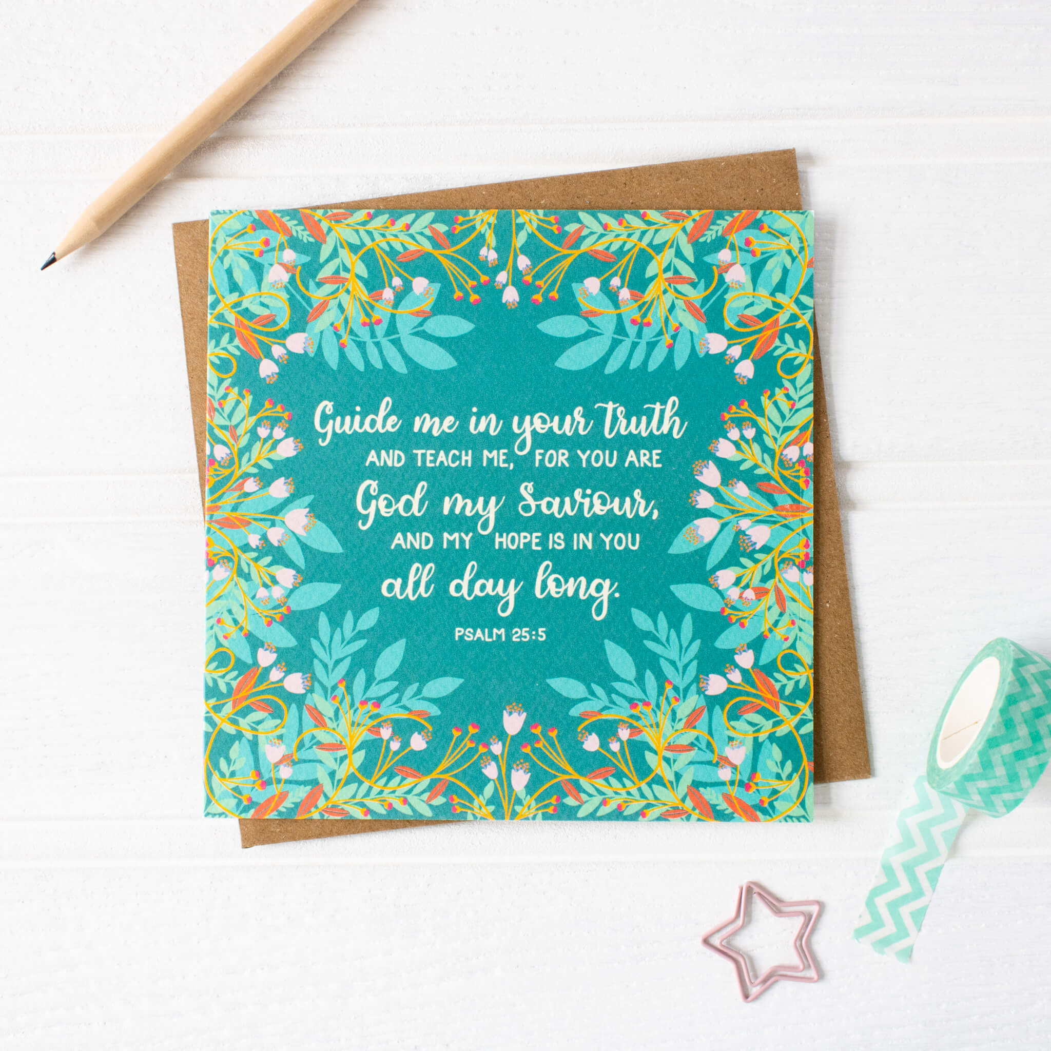 Guide me in Your Truth Card with kraft envelope