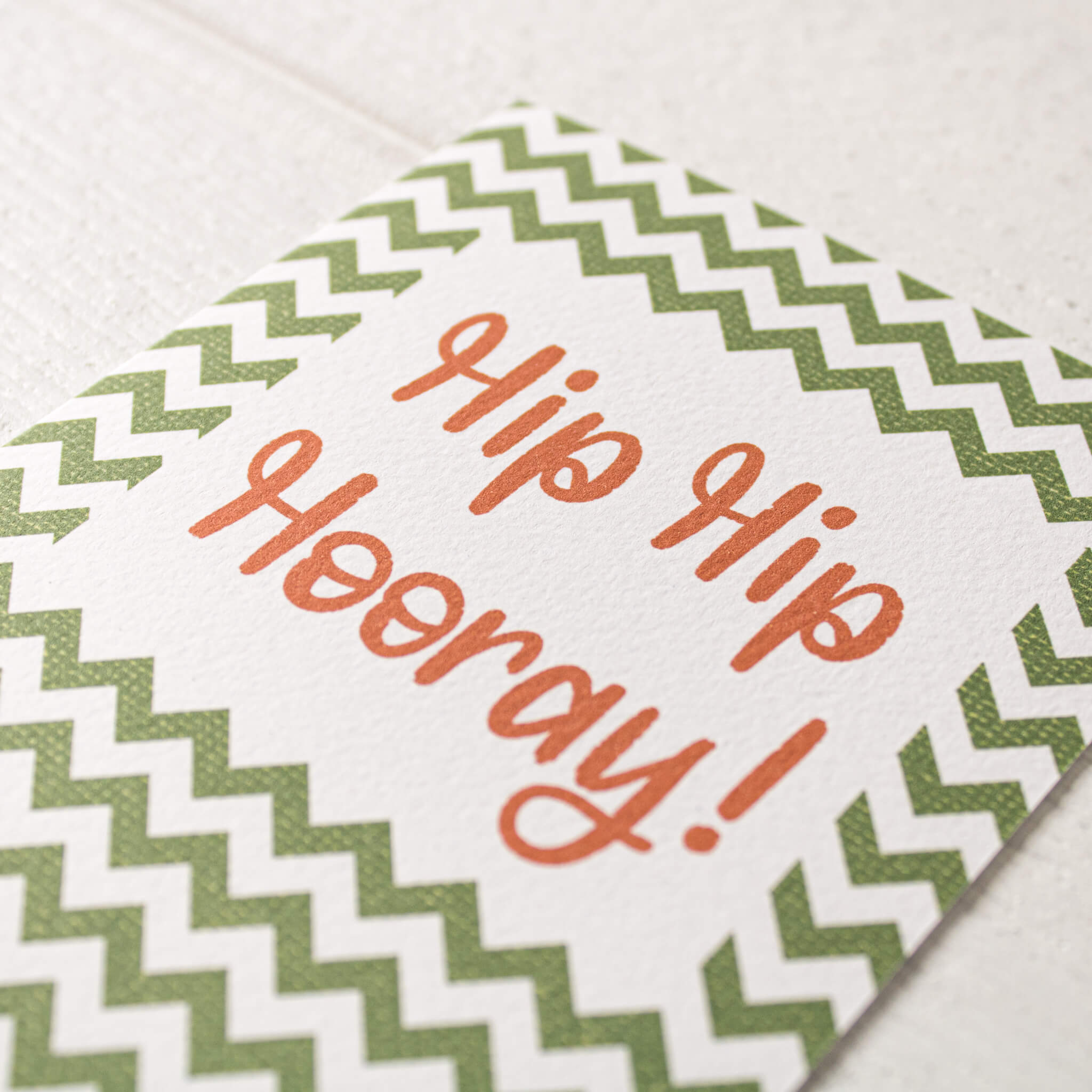 Hip Hip Hooray Celebration Card closeup