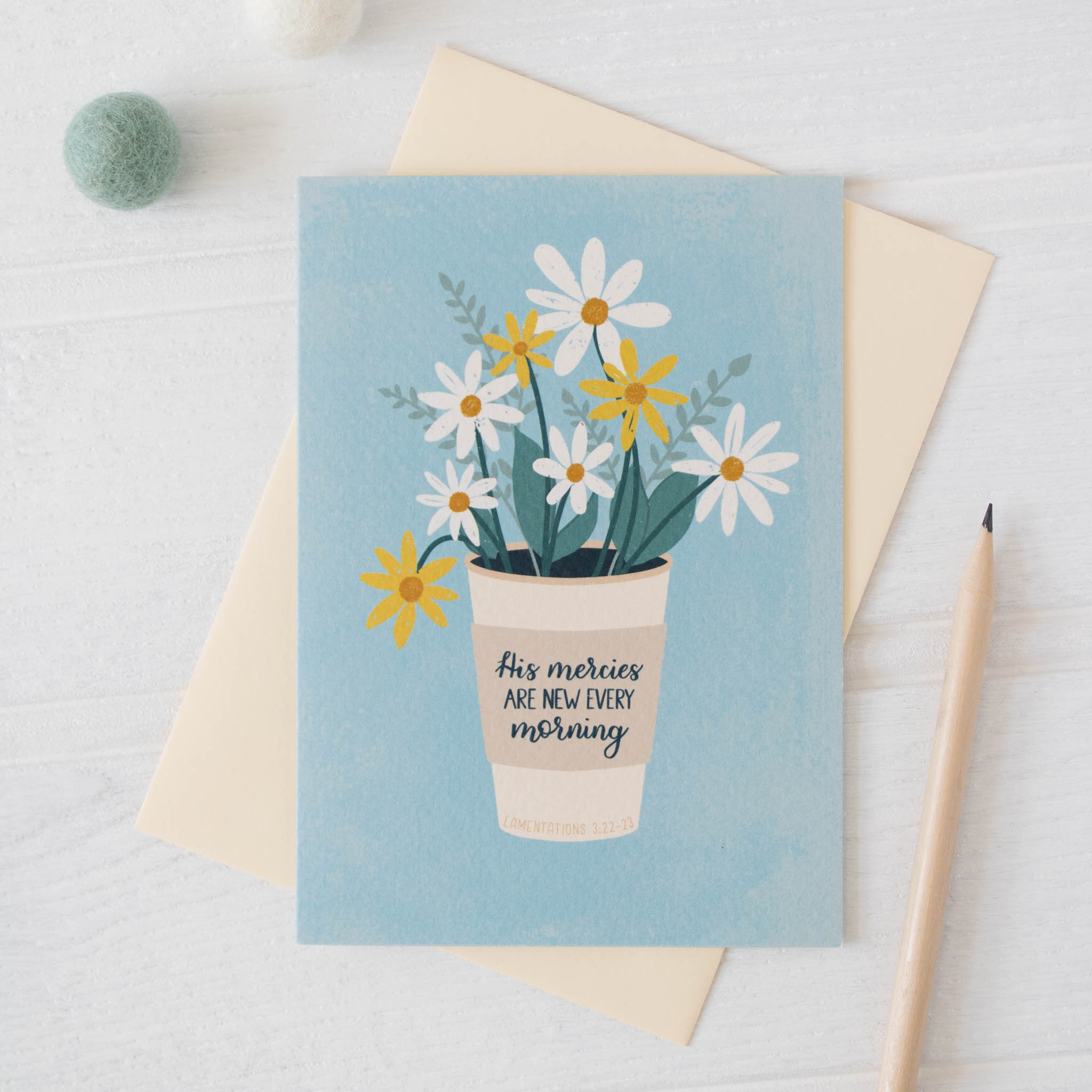 His Mercies are New Every Morning Textured Card with envelope