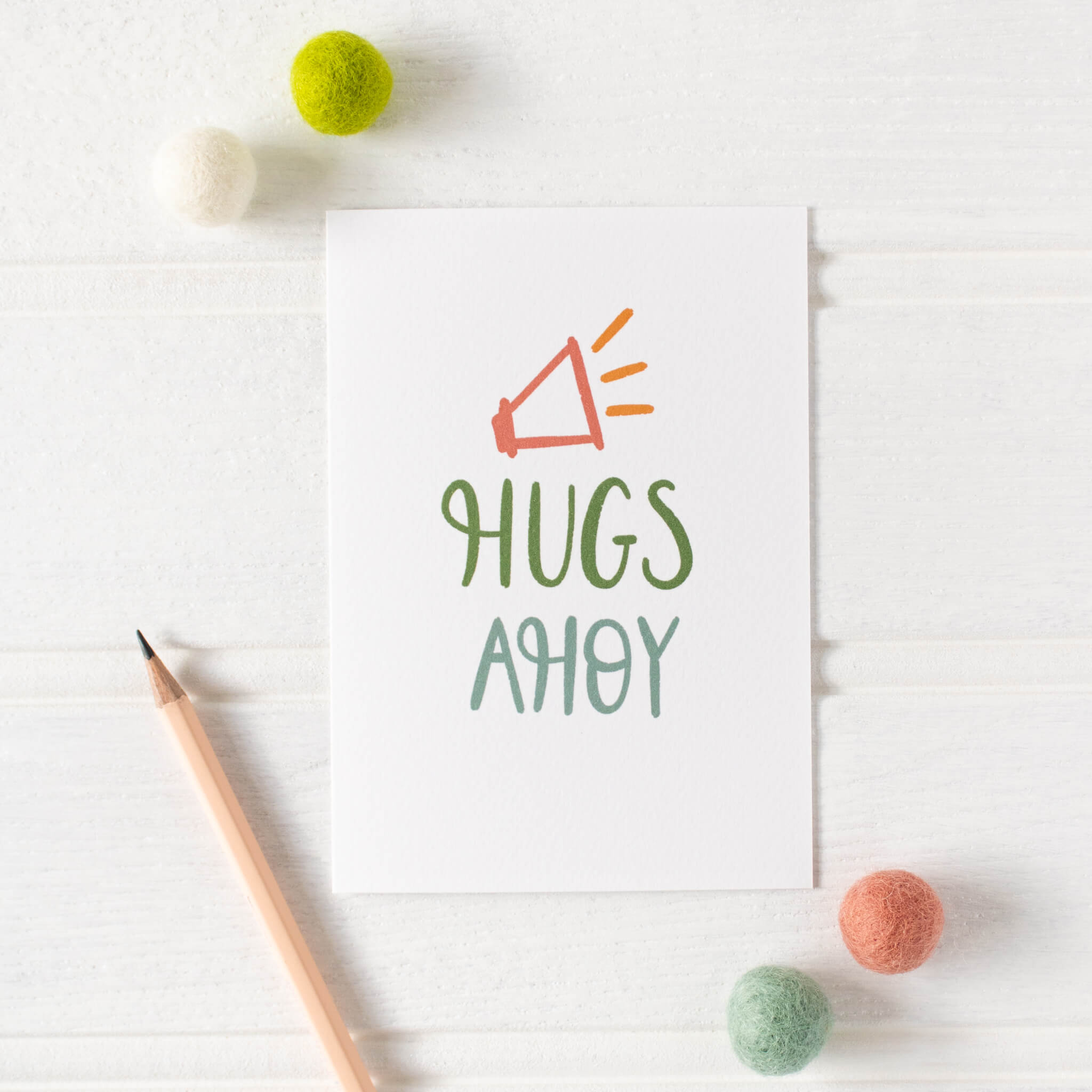 Hugs Ahoy encouragement card