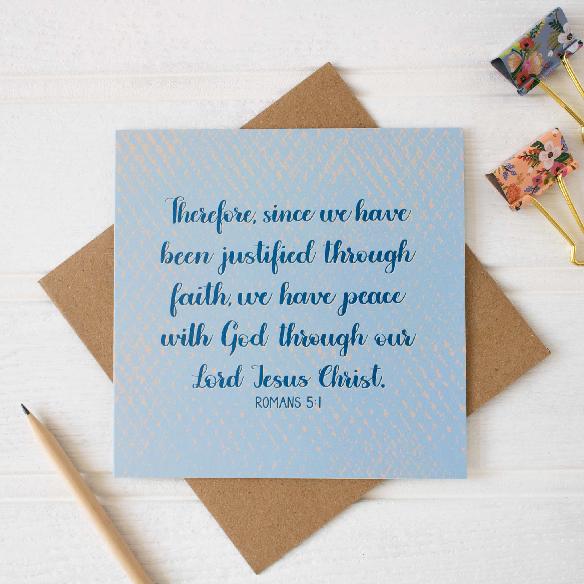 Justified Through Faith Card with envelope