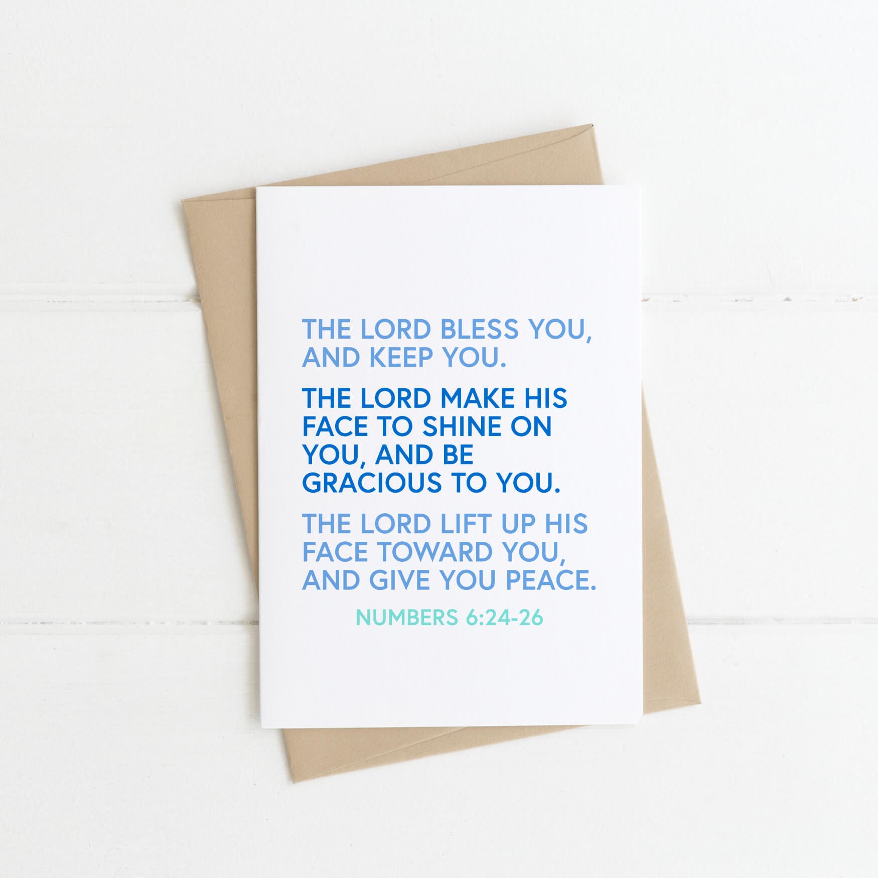 The Lord Bless You Aaronic Blessing Bible Verse Card - Numbers 6