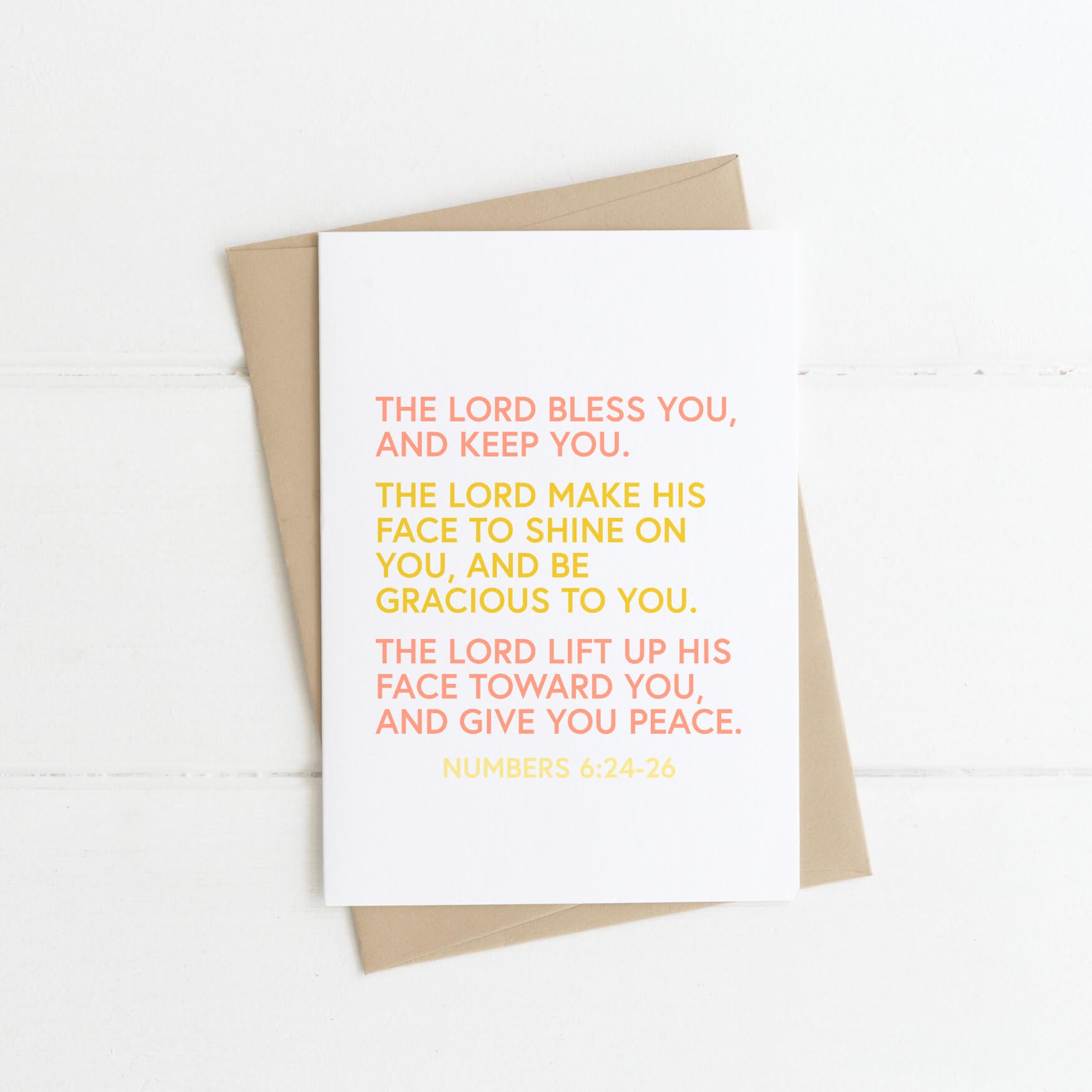 The Lord Bless You Aaronic Blessing Bible Verse Card - Numbers 6