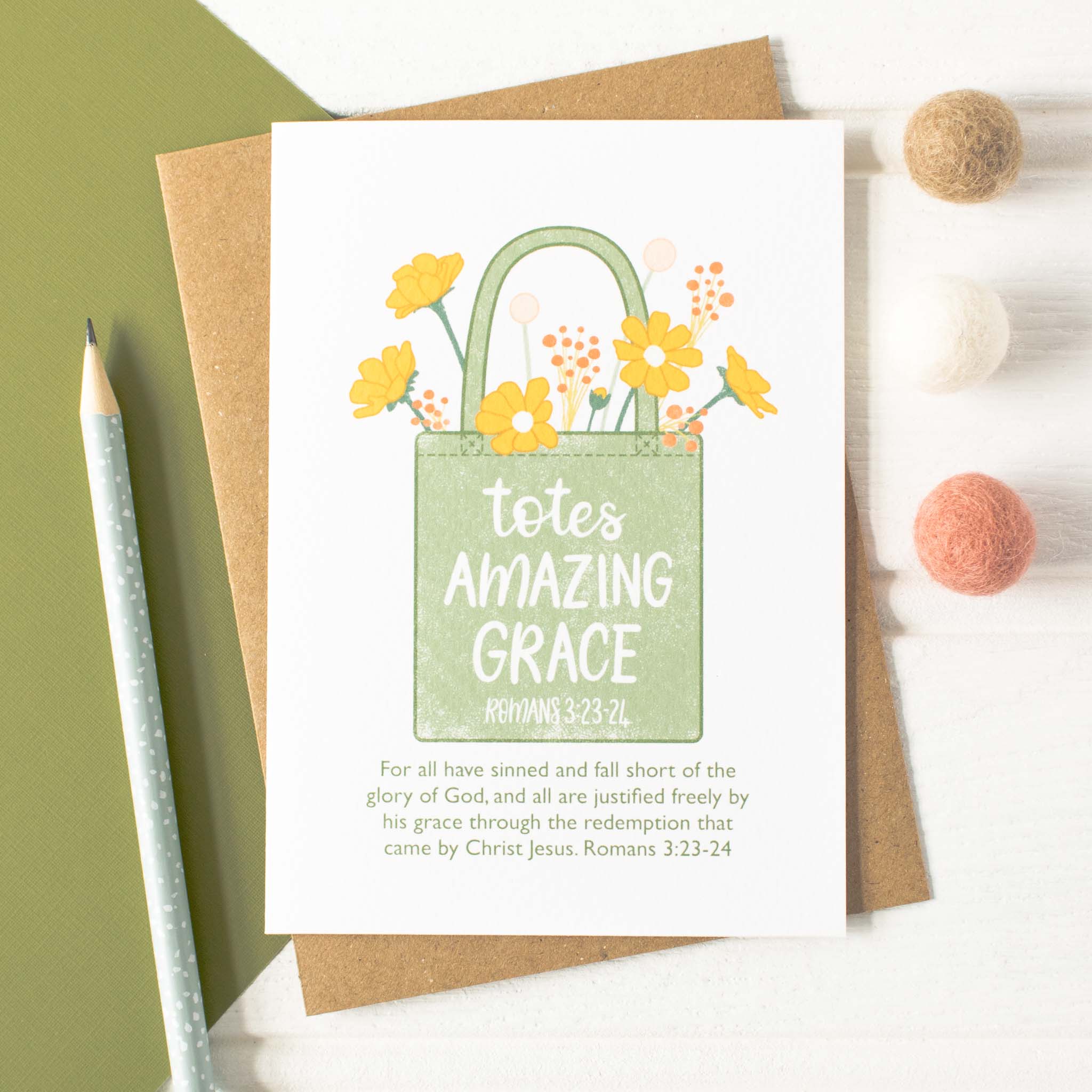 Totes Amazing Grace Card with kraft envelope