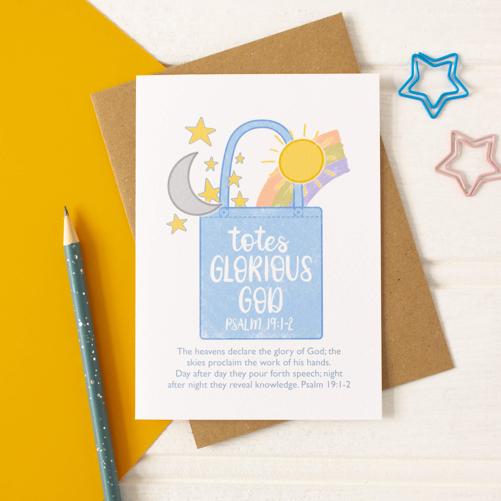 Totes Glorious God Card from the Totes Bible Verse Card Pack