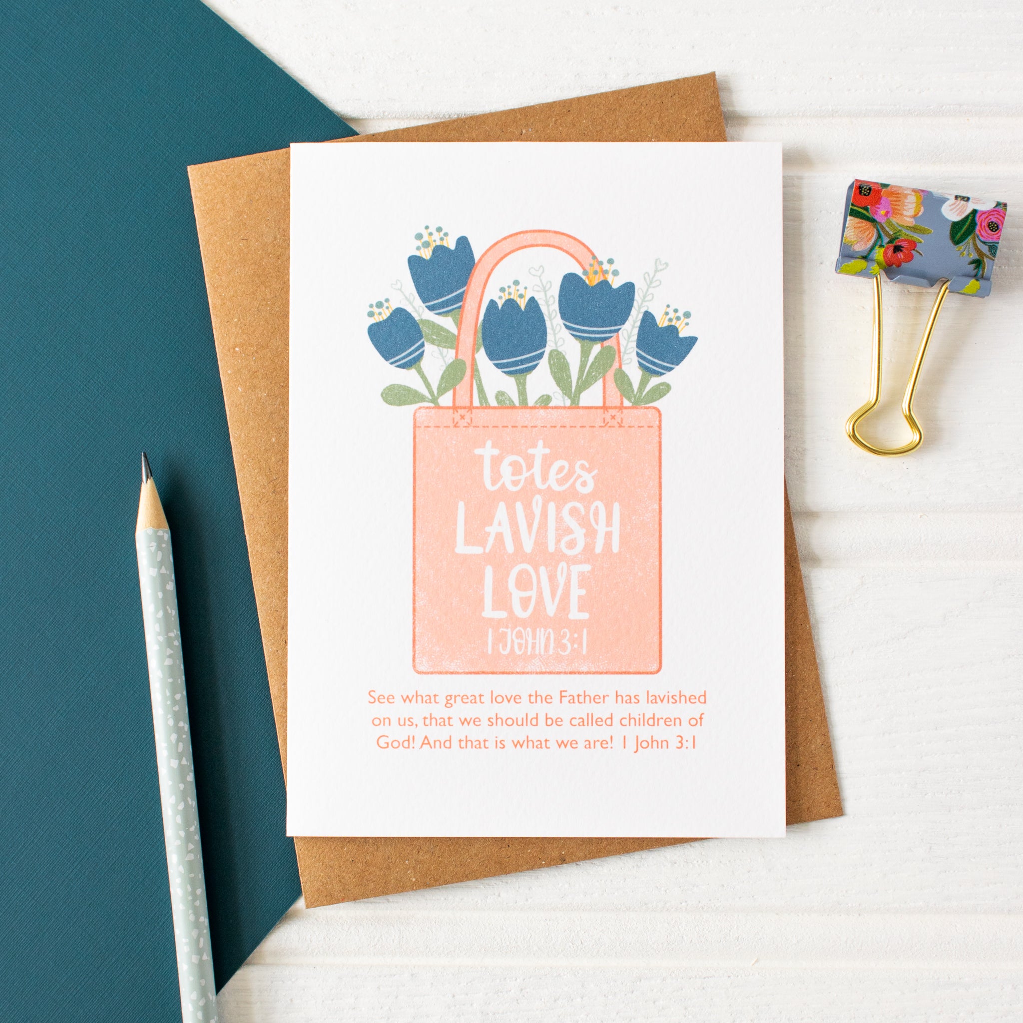 Totes Lavish Love Card from the Totes Bible Verse Card Pack