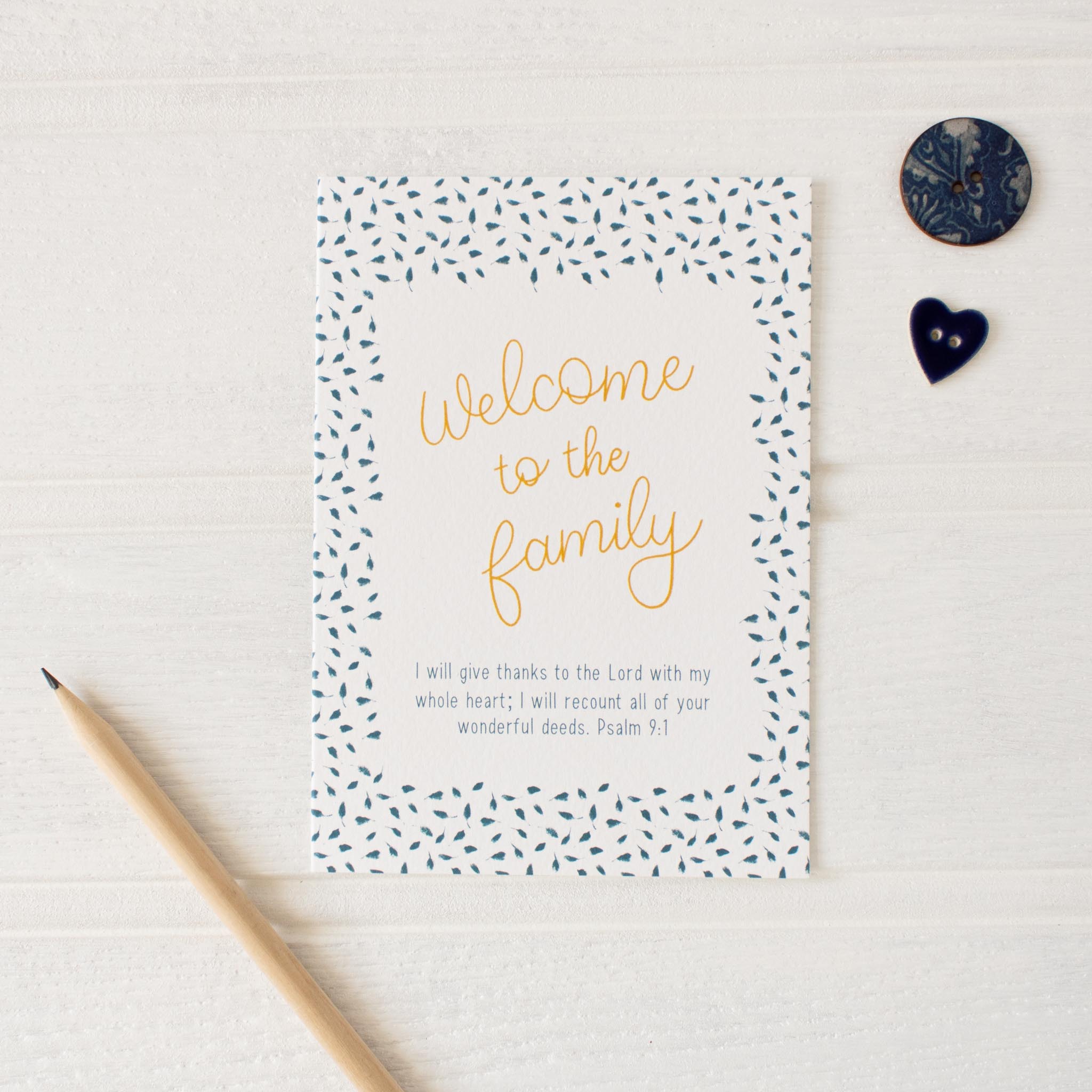 Welcome to the Family Card - Psalm 9:1