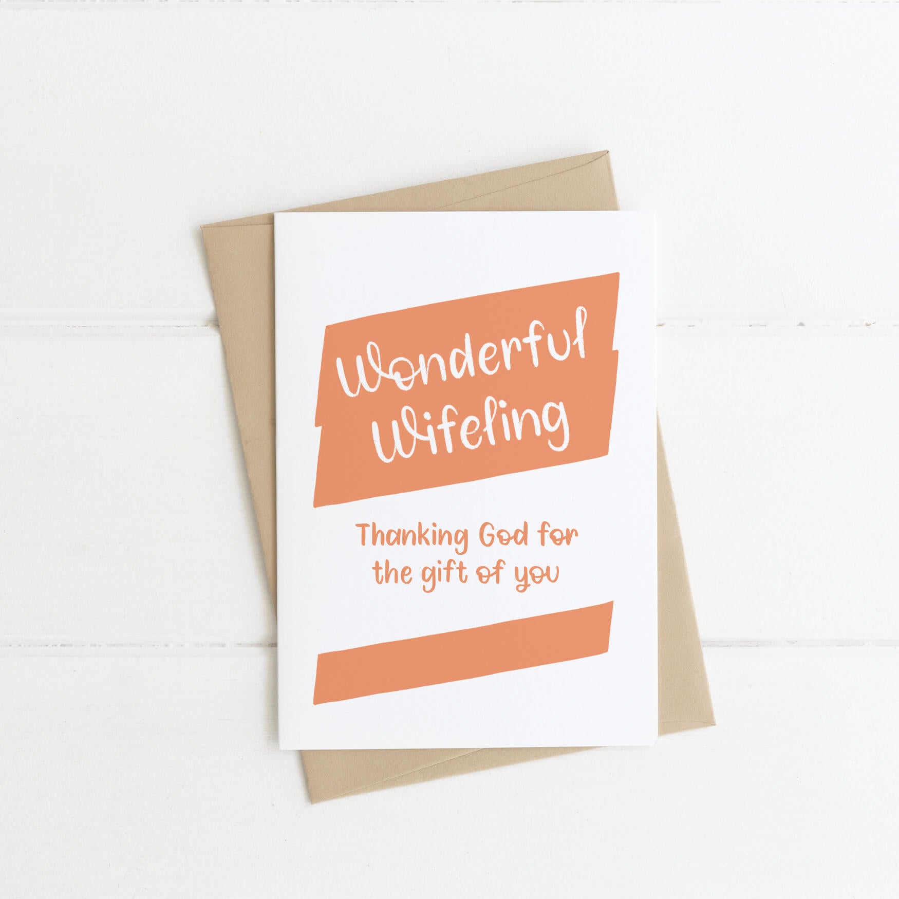 Wonderful Wifeling Thanking God for You Christian Card